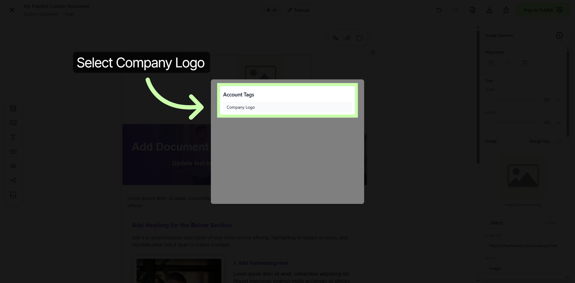Select Company Logo Tag