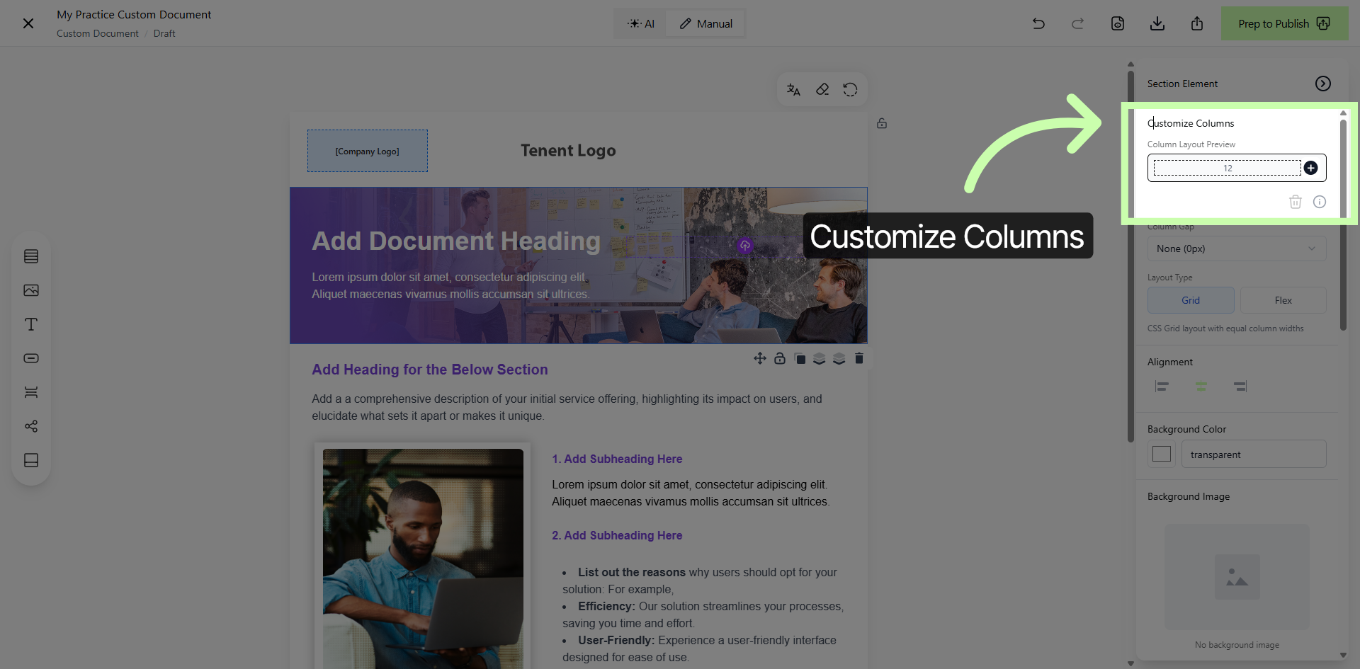 Open Column Customization