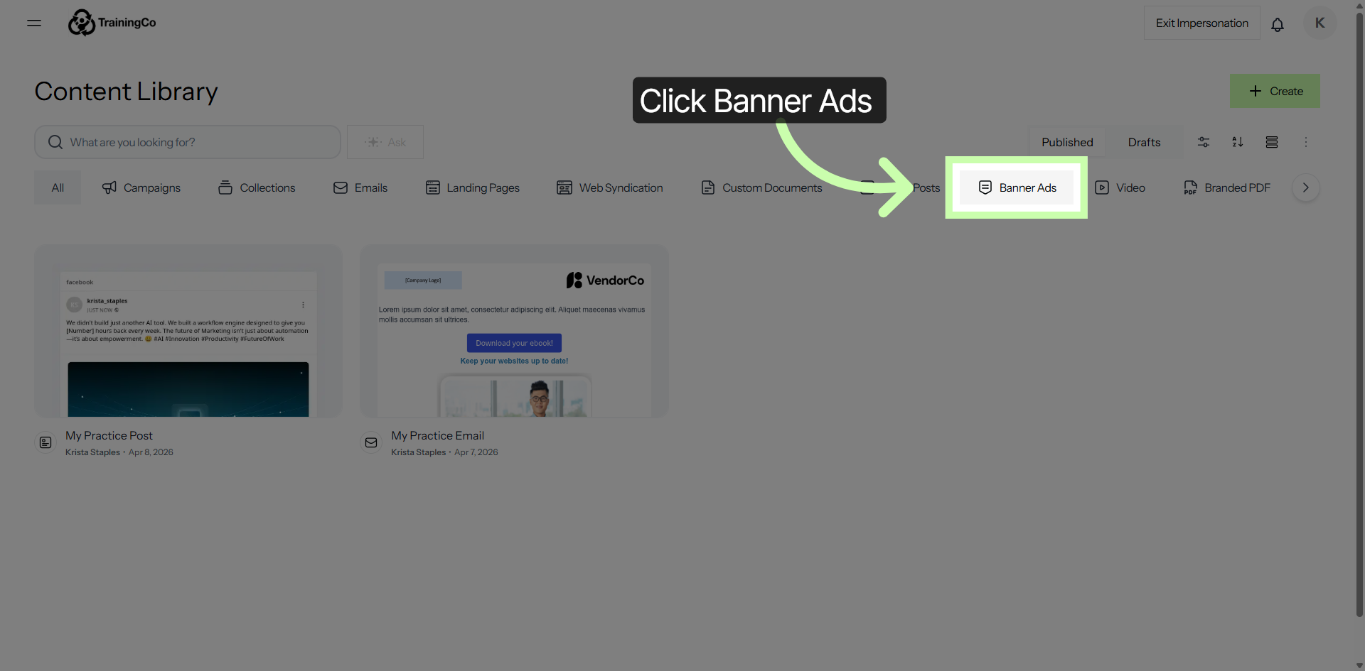 Select Banner Ads Category