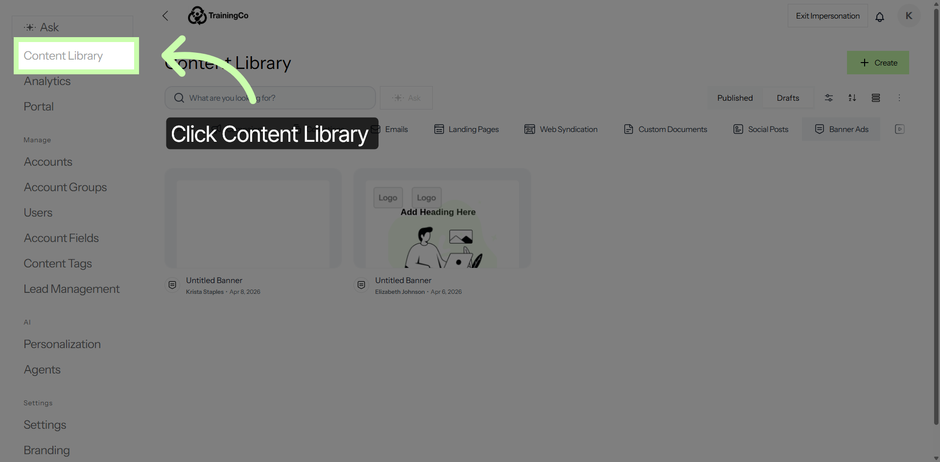 Open Content Library Section