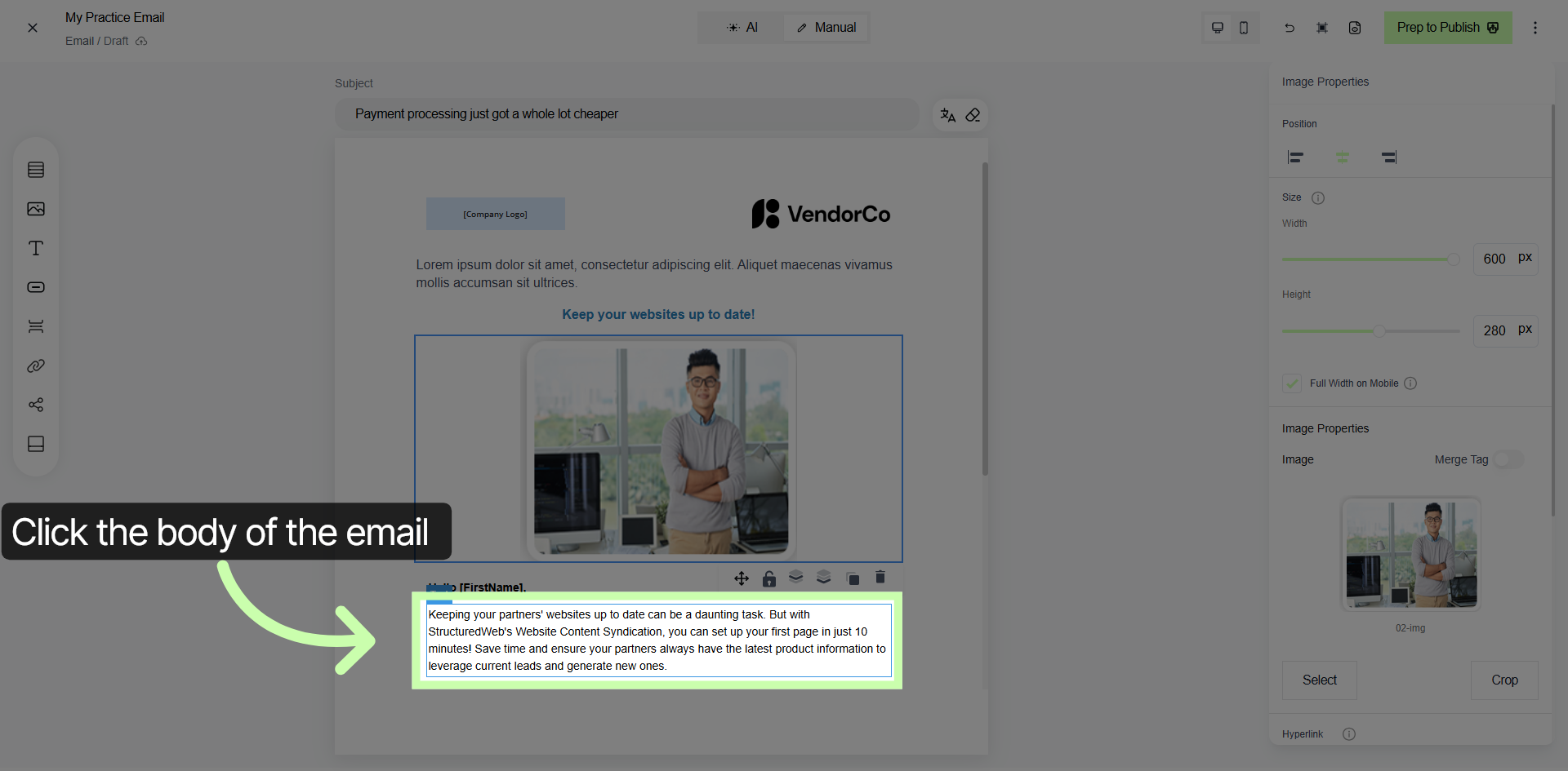Highlight Website Content Syndication Info