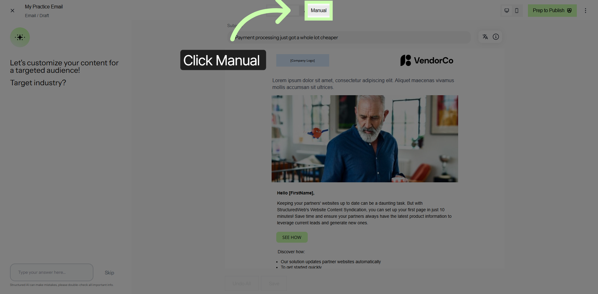 Select Manual Mode
