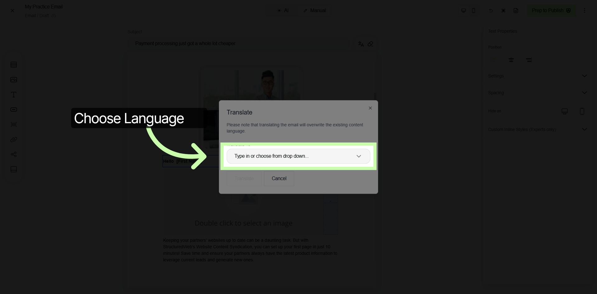 Choose Dropdown Input