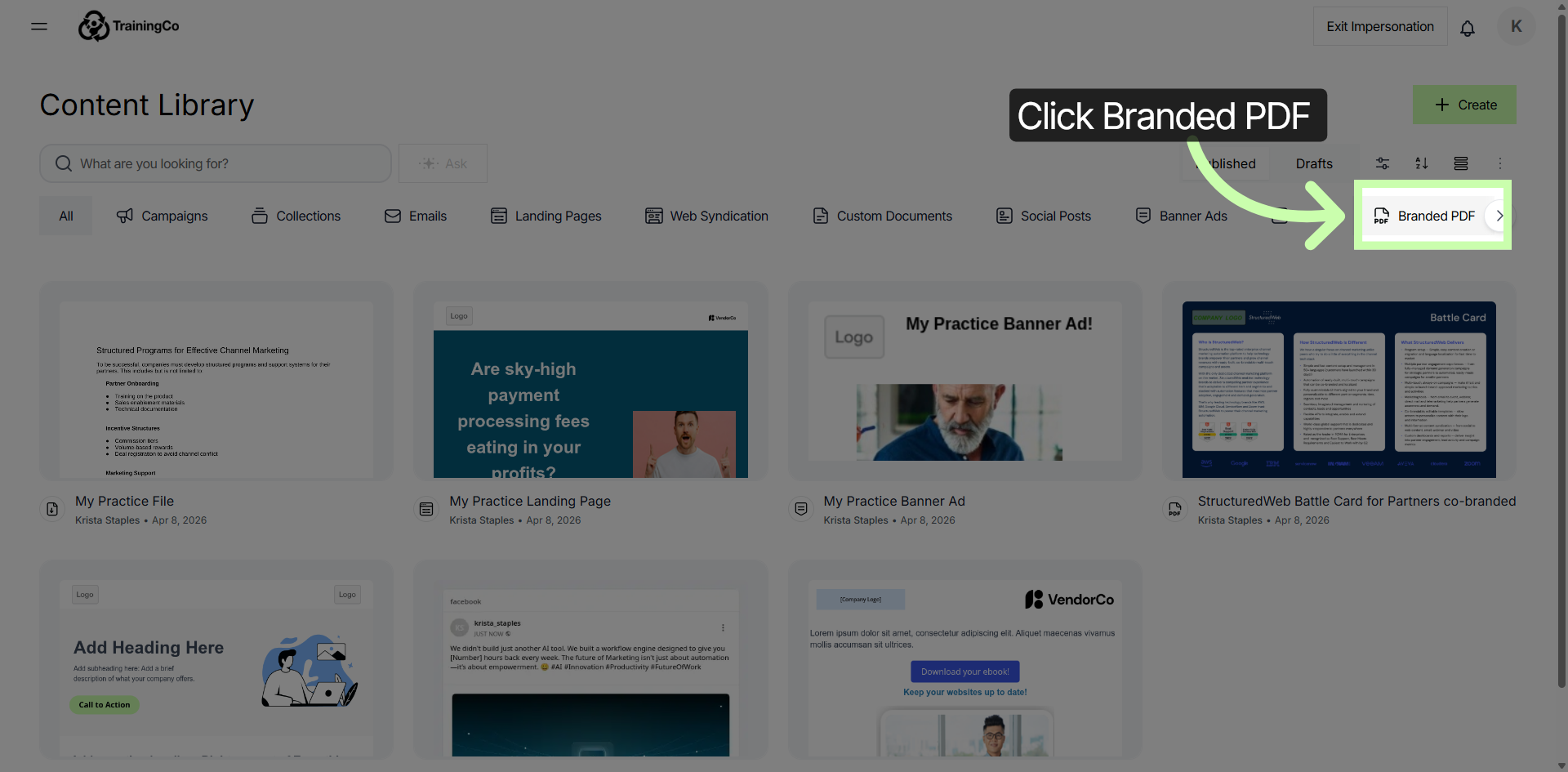 Select Branded PDF Category