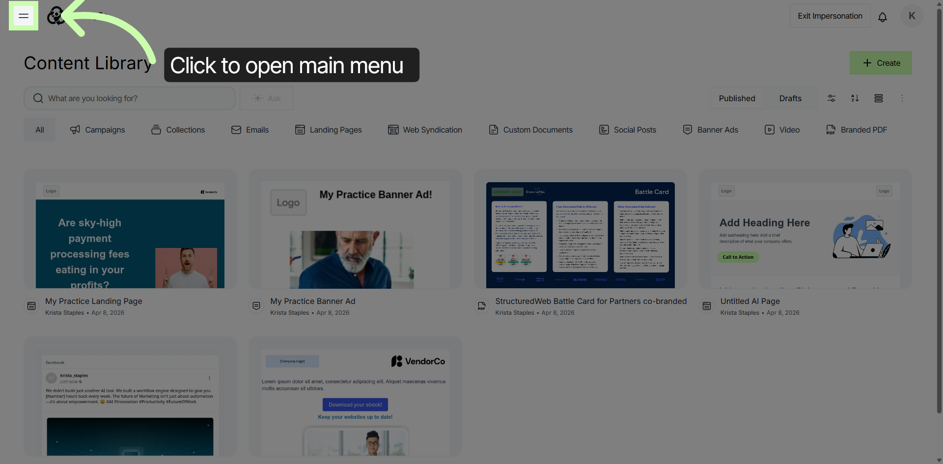 Access Content Library
