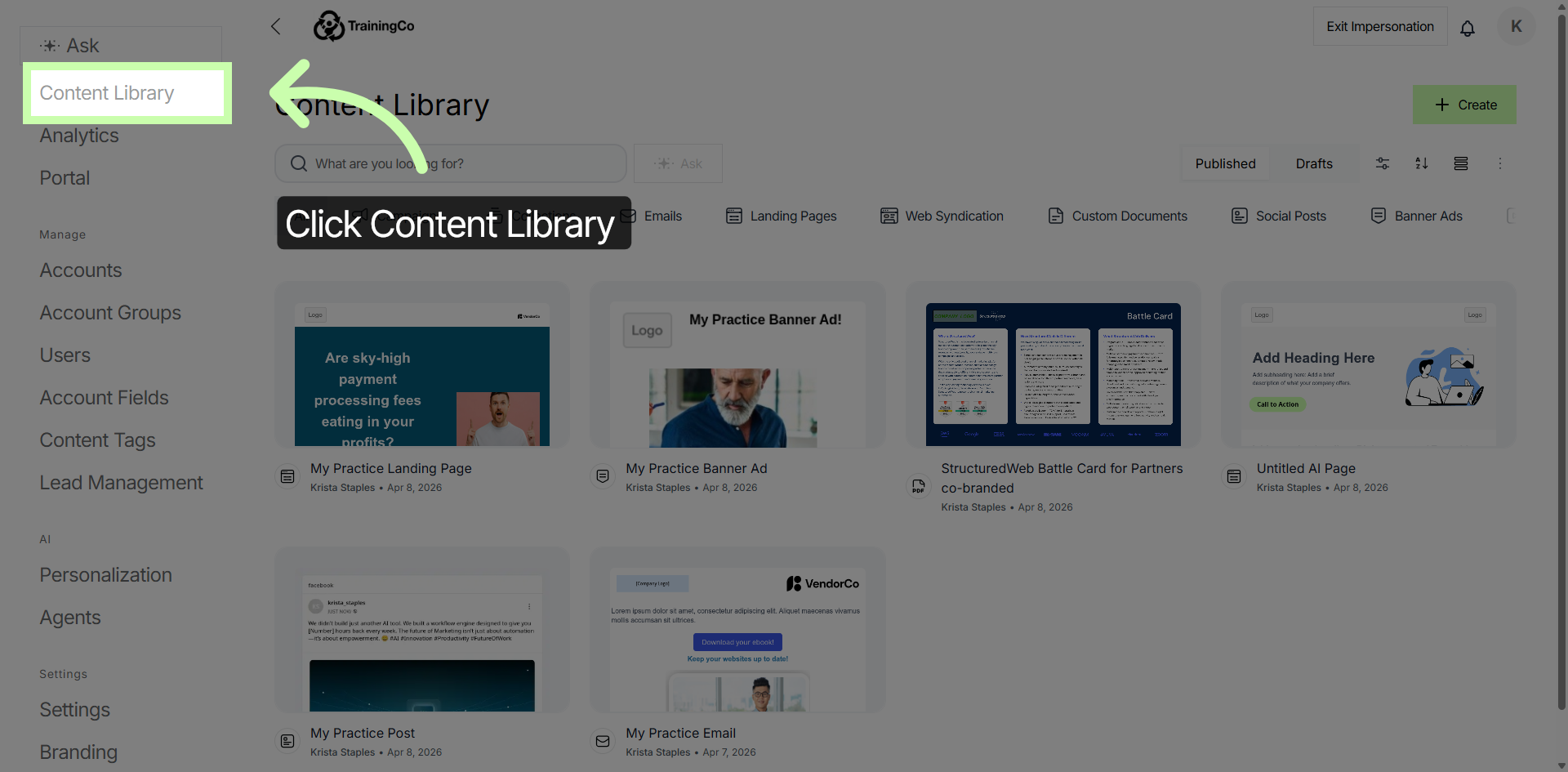Open Content Library Section