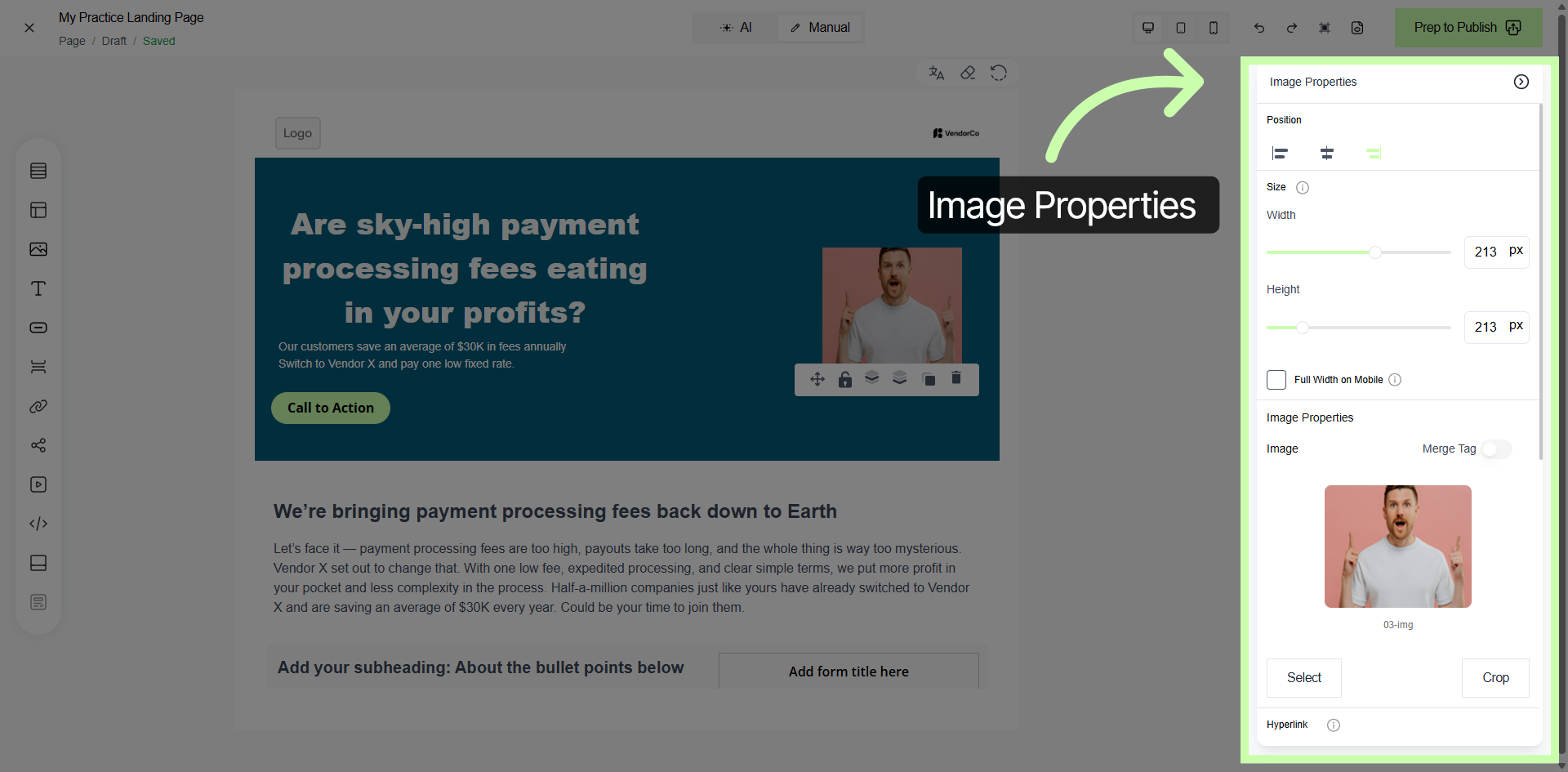 Open Image Properties