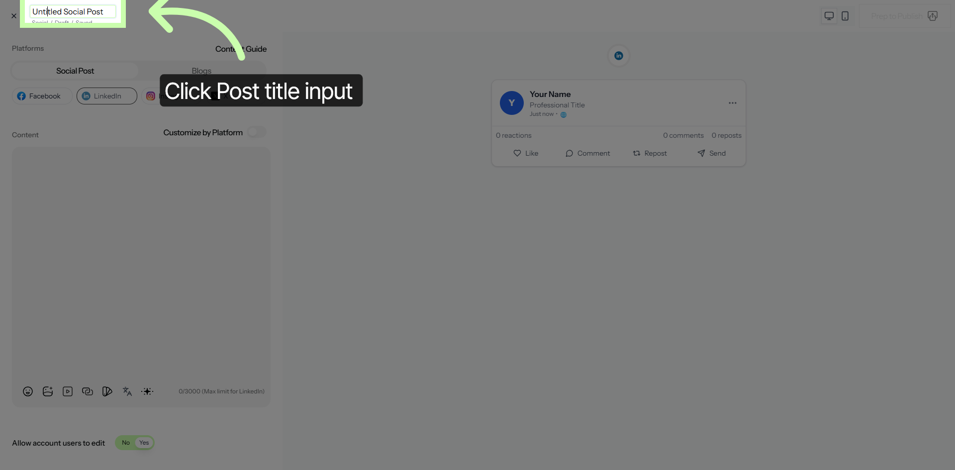 Access Post Title Input