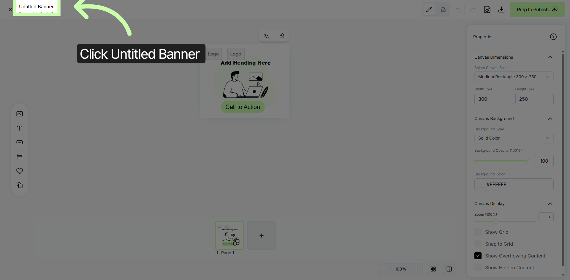 Open Banner Editor