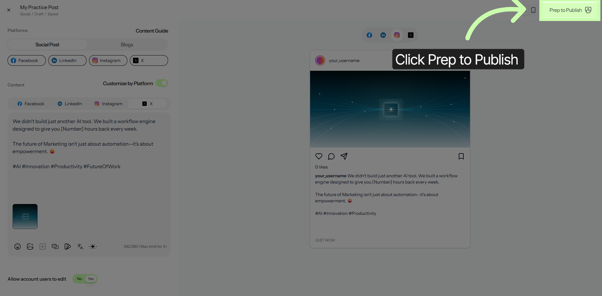 Prepare Content for Publishing