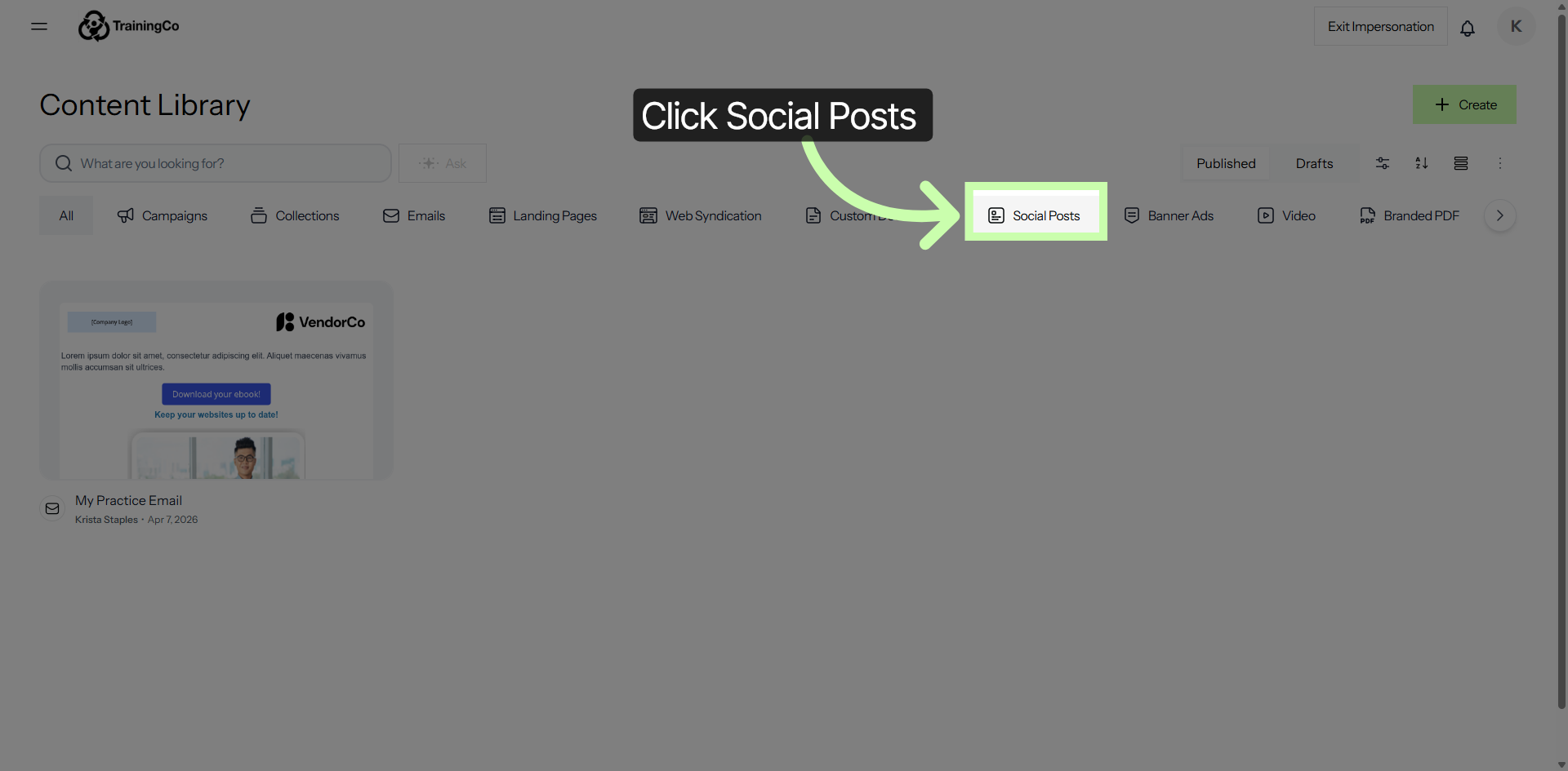 Select Social Posts Category