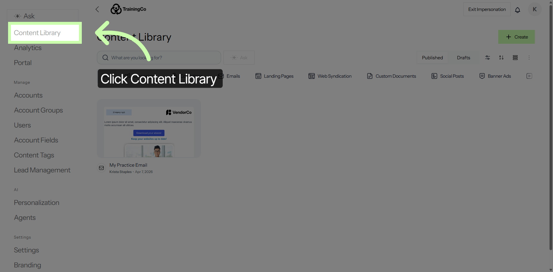 Open Content Library Section