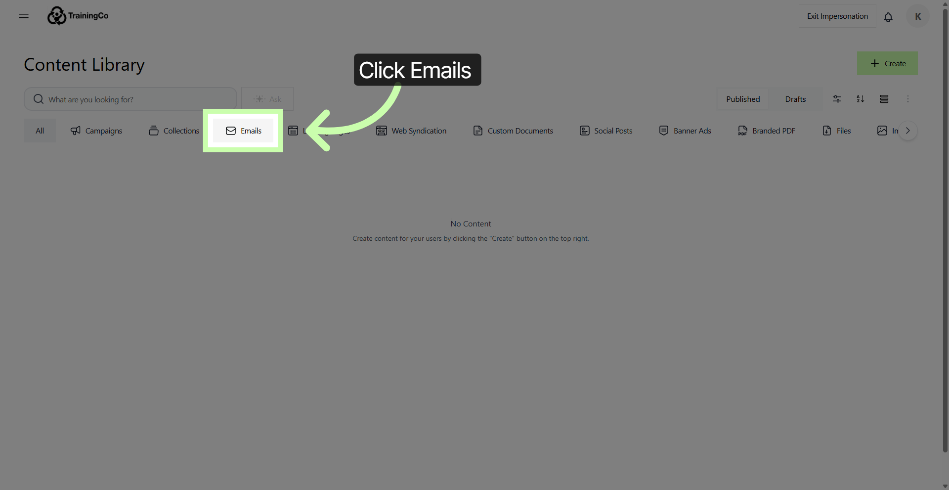 Select Emails Category