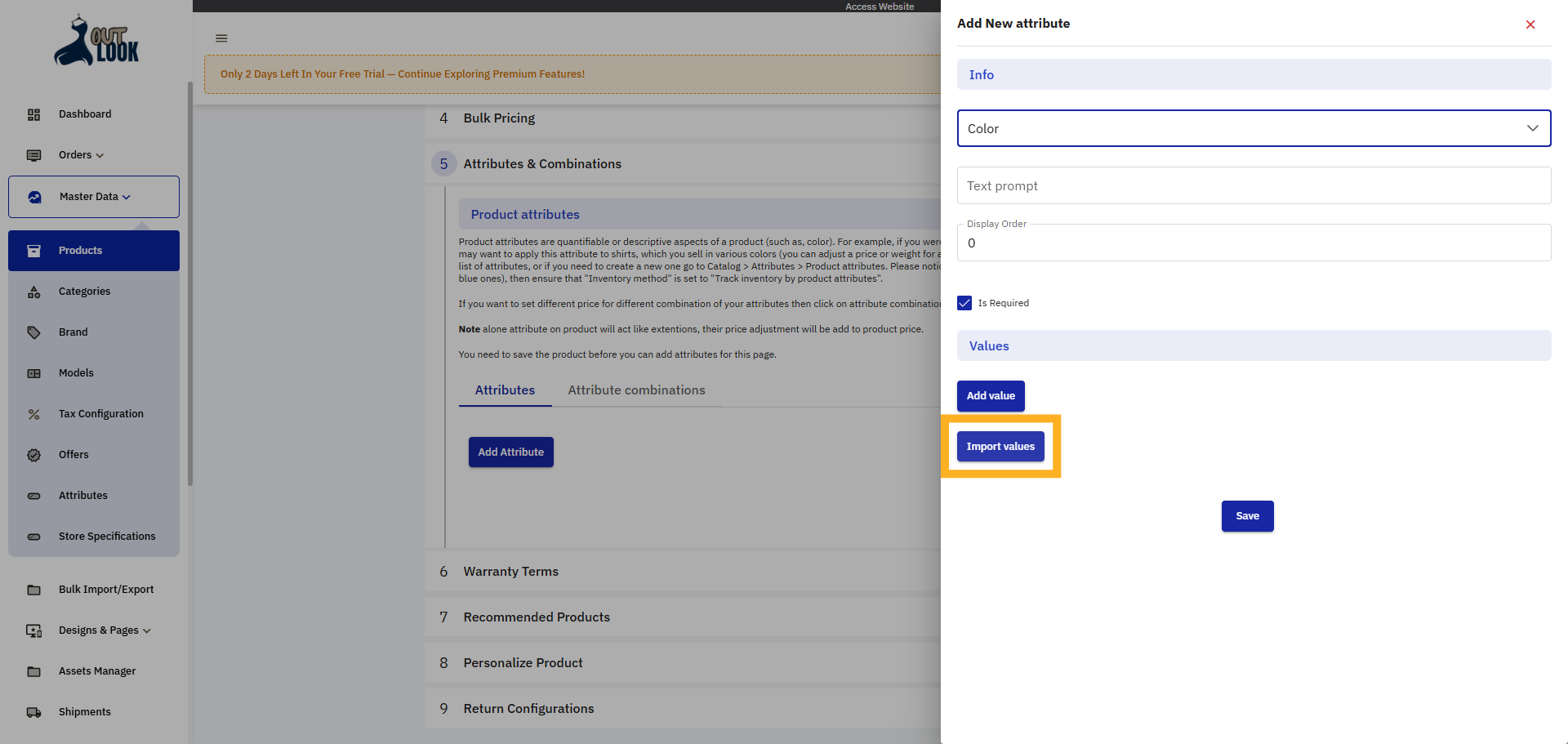 Import Attribute Values