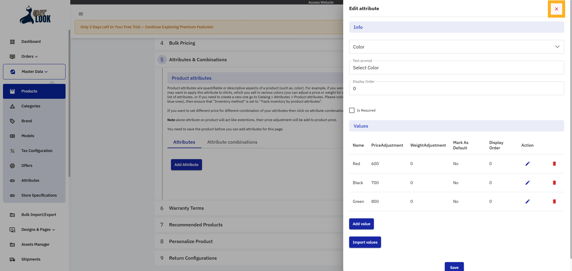 Close Attribute Editor