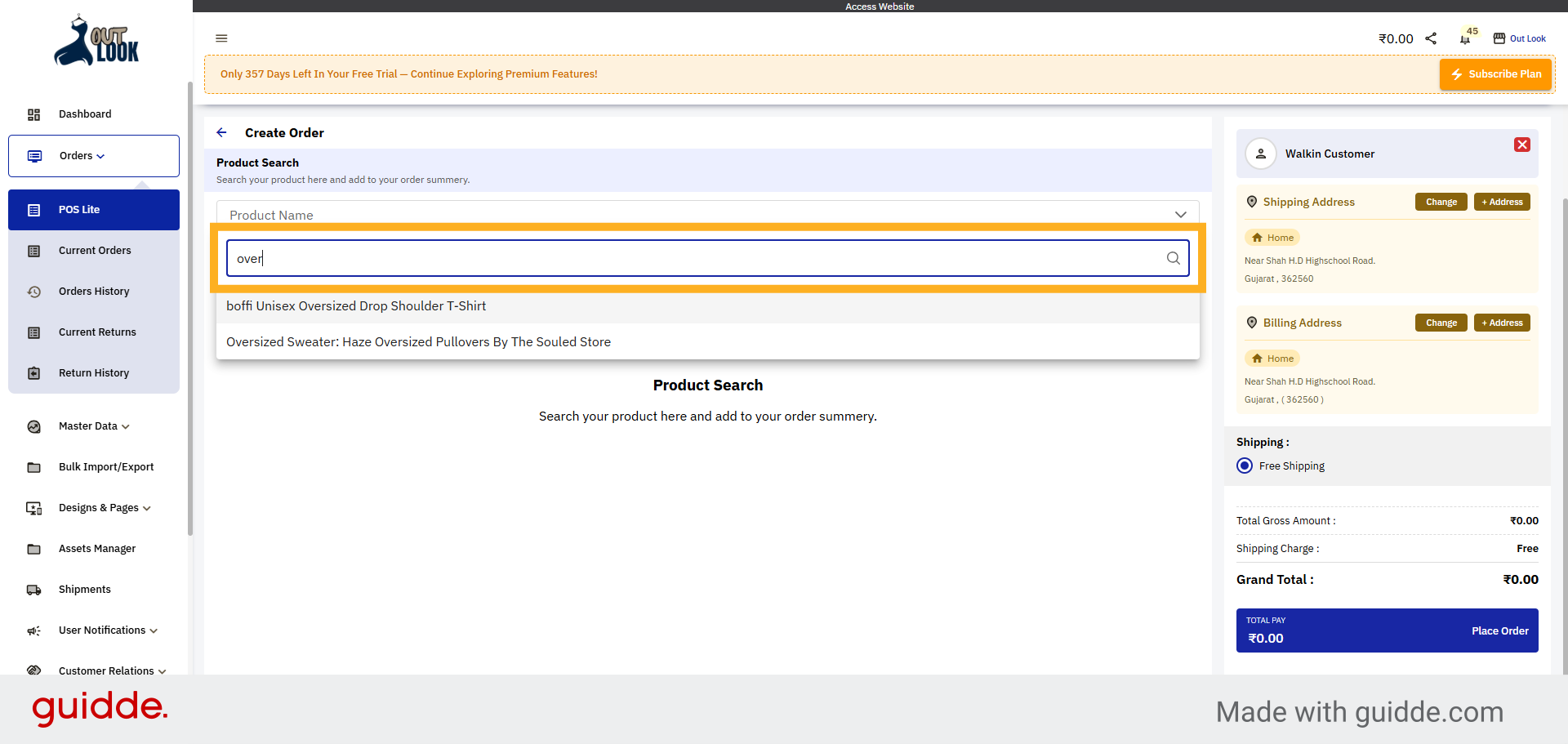 Enter Product Search Term