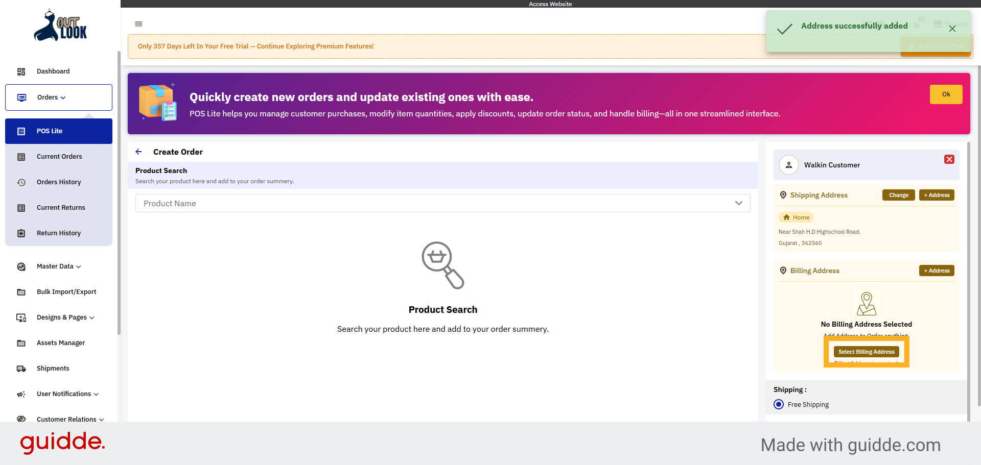 Select Billing Address