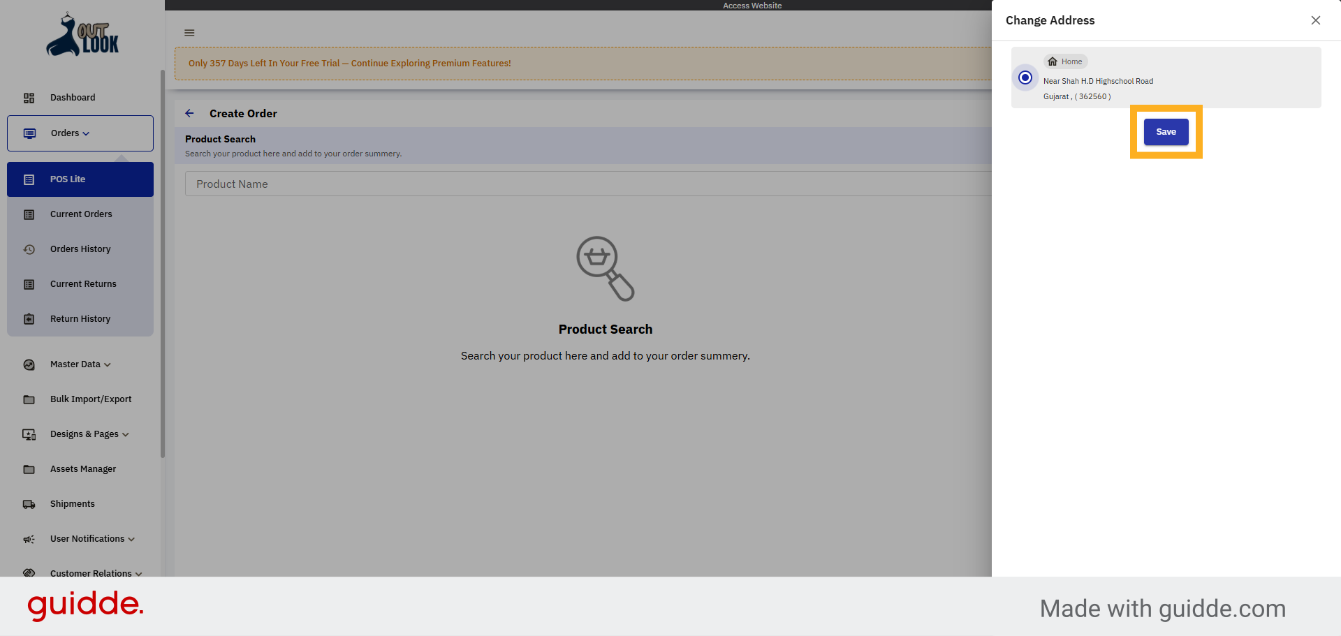 Save Billing Address