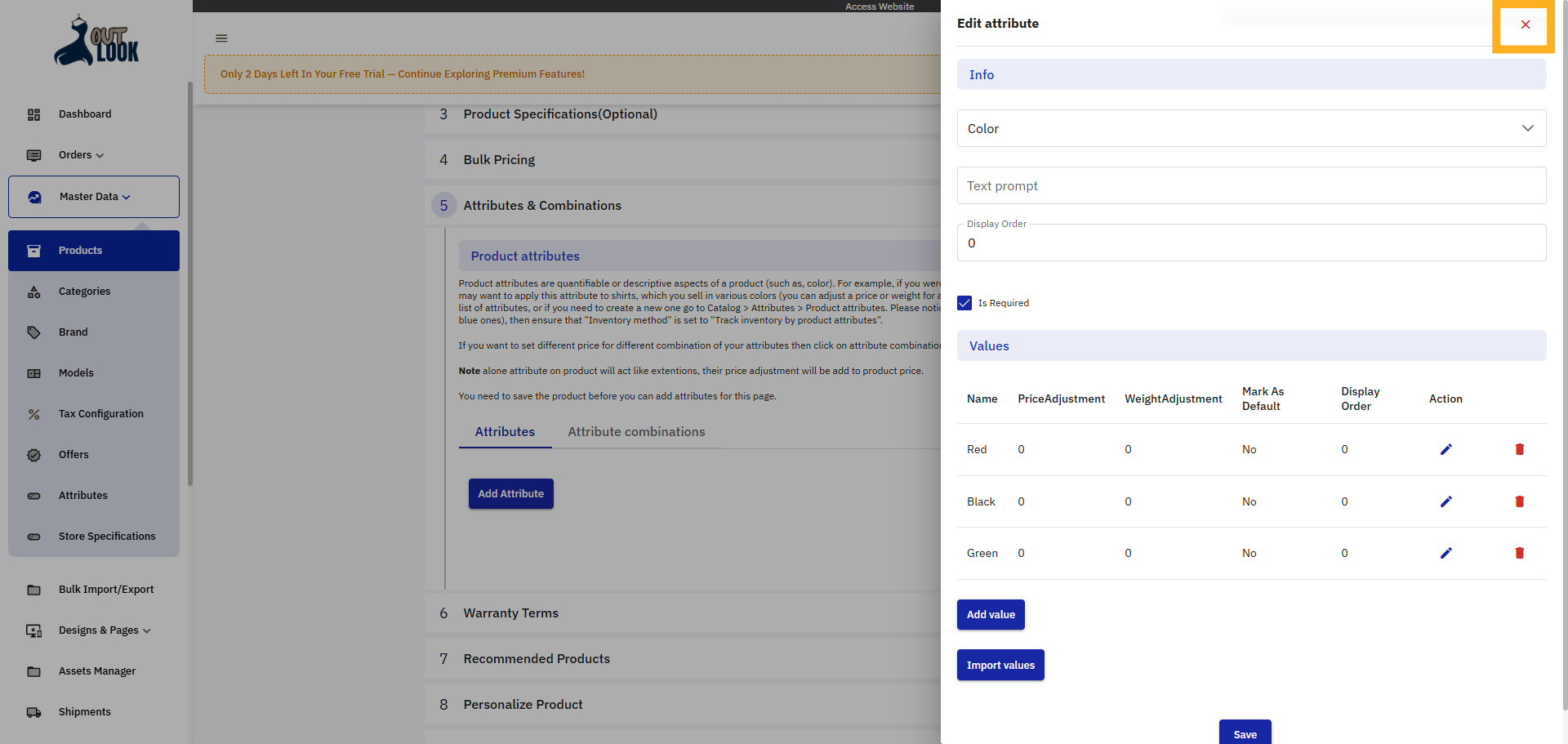 Close Attribute Editor