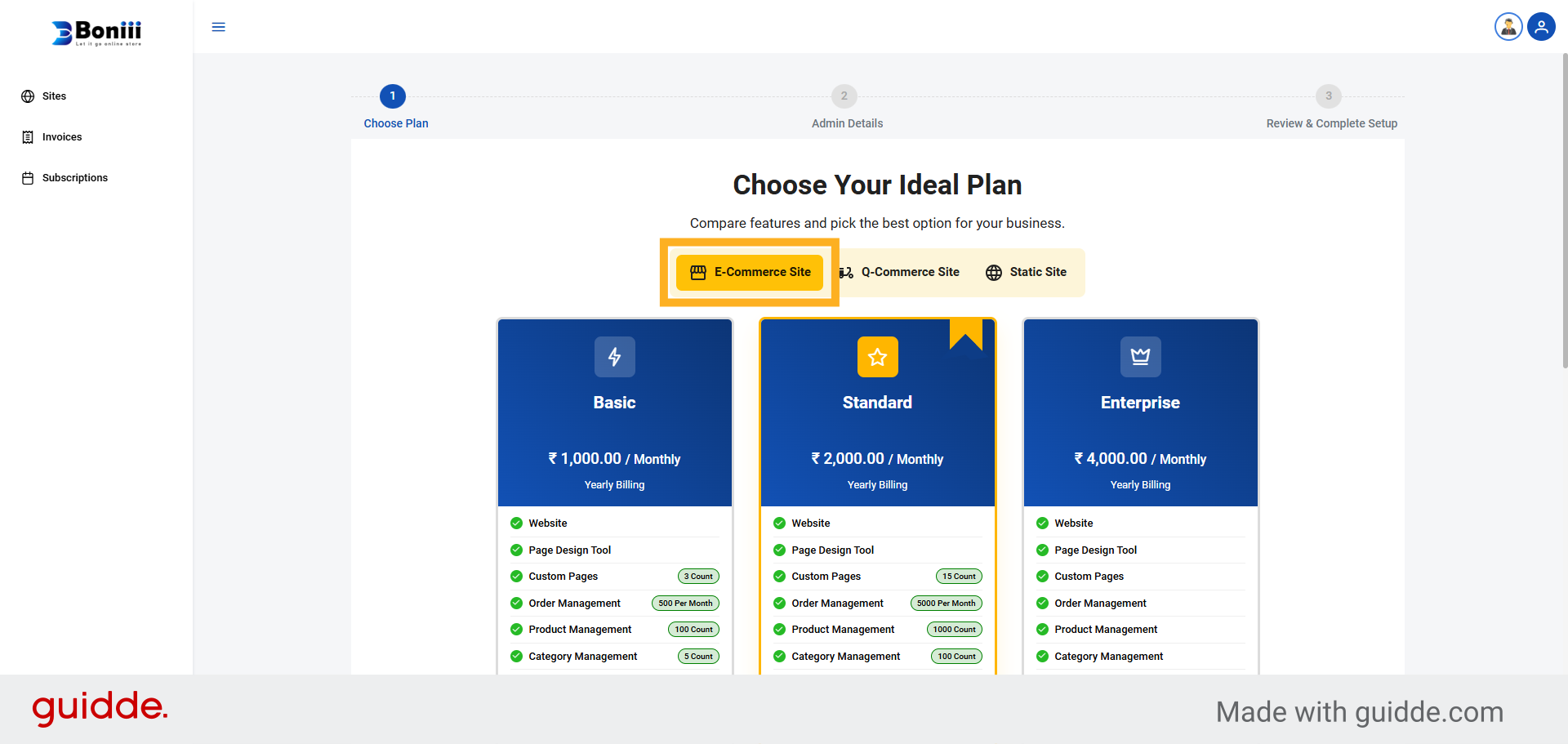 Select E-Commerce Site
