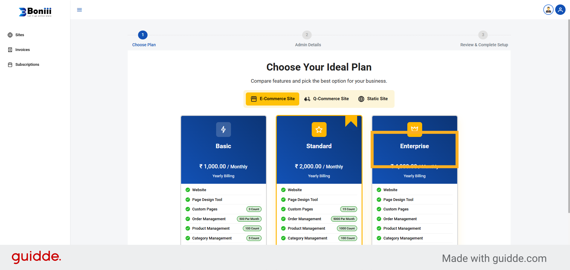 Select Plan