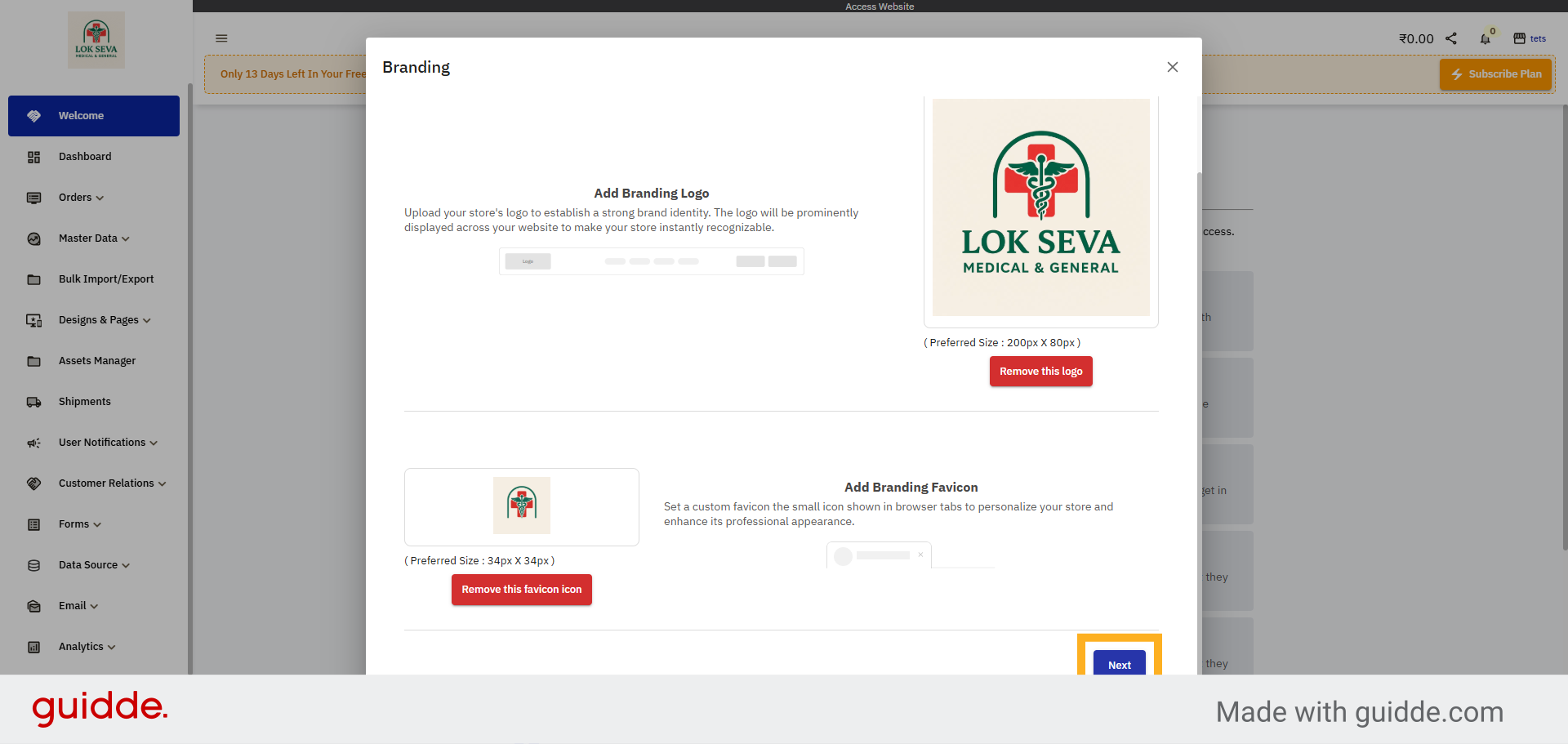 Proceed to Next Step