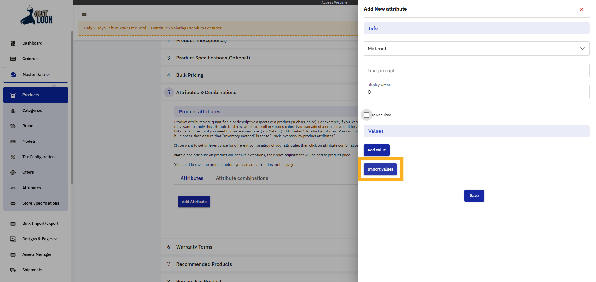 Import Attribute Values