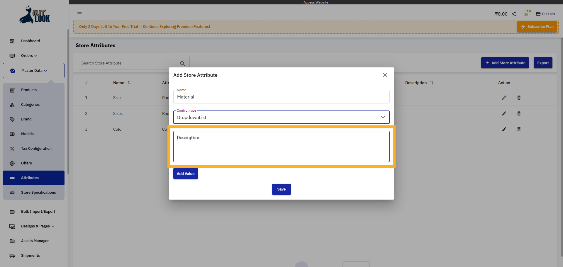 Enter Description Field