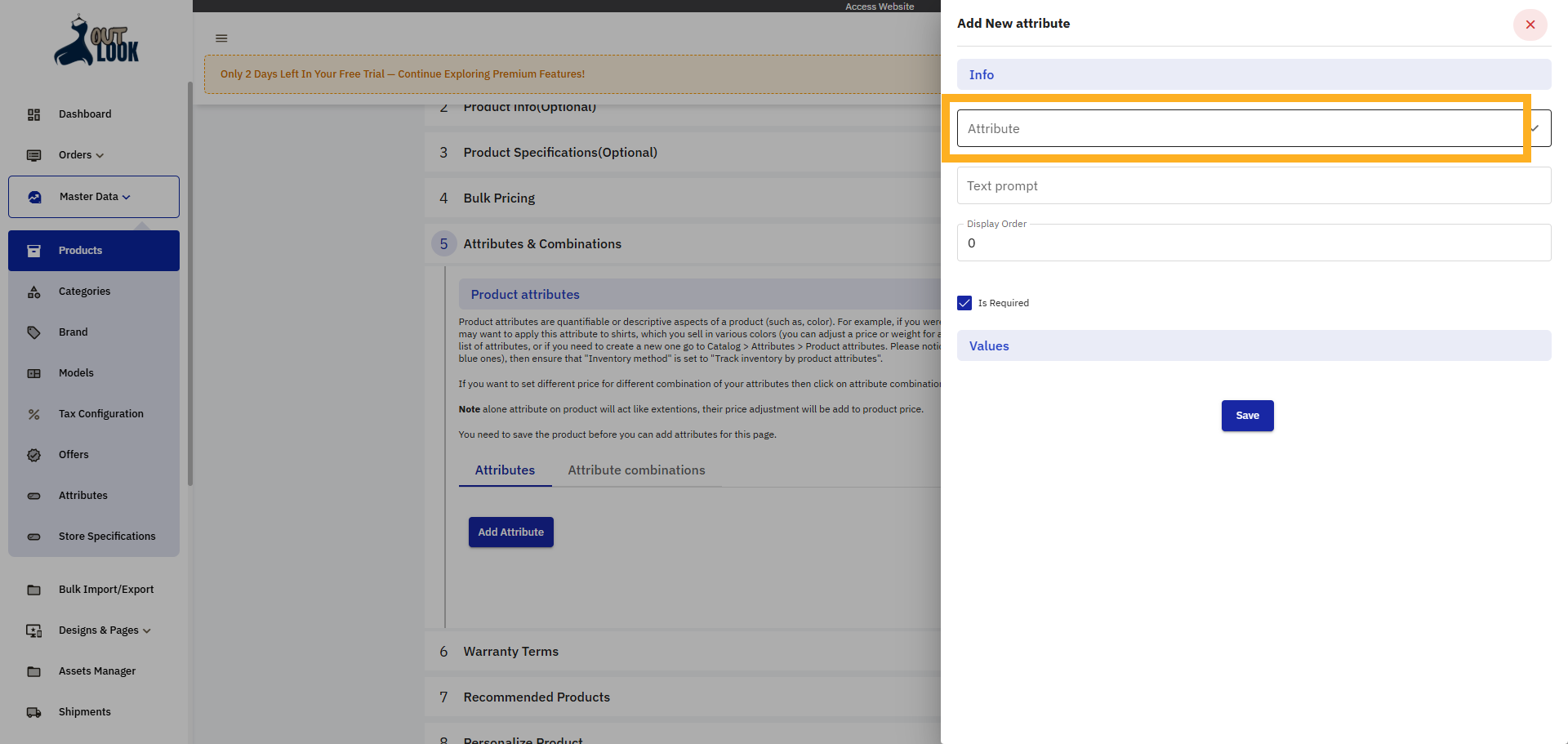 Select Attribute Field