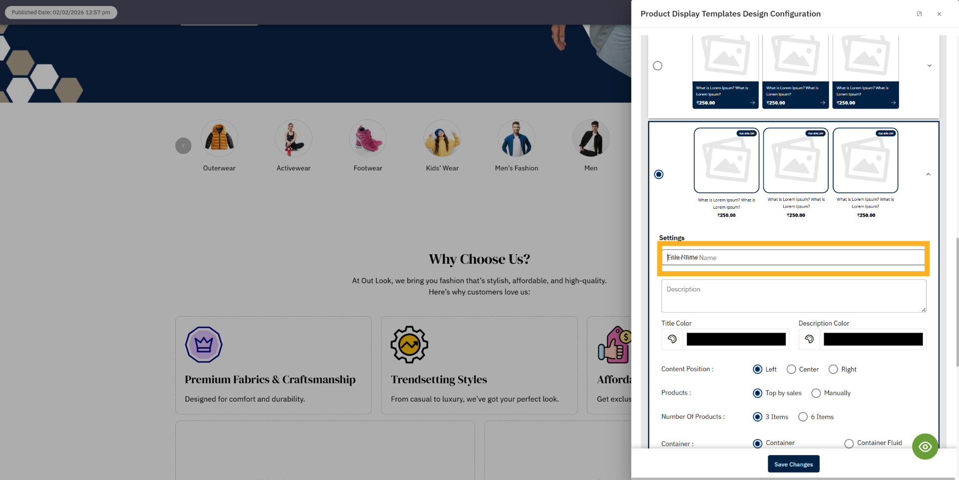 Access Title Name Field
