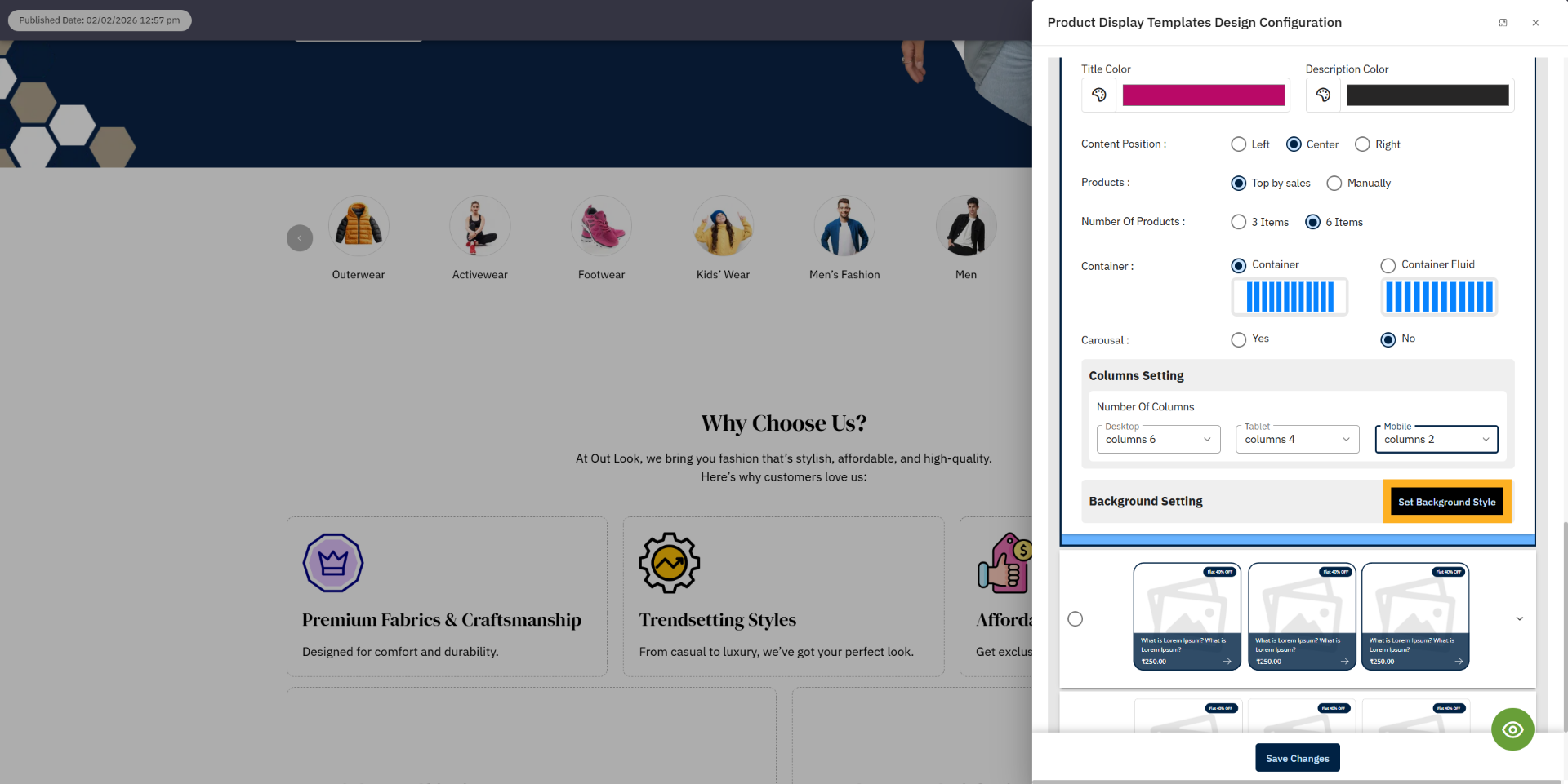 Open Background Style