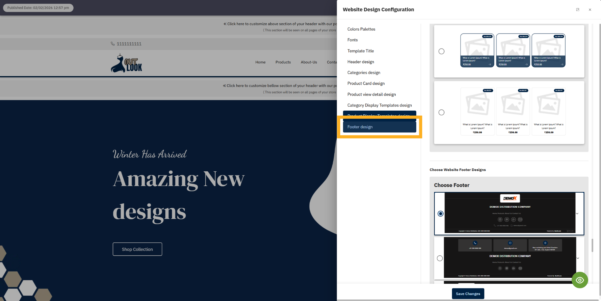 Select Footer Design