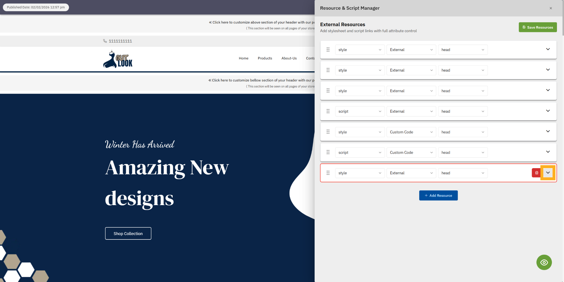 Open Resource Details