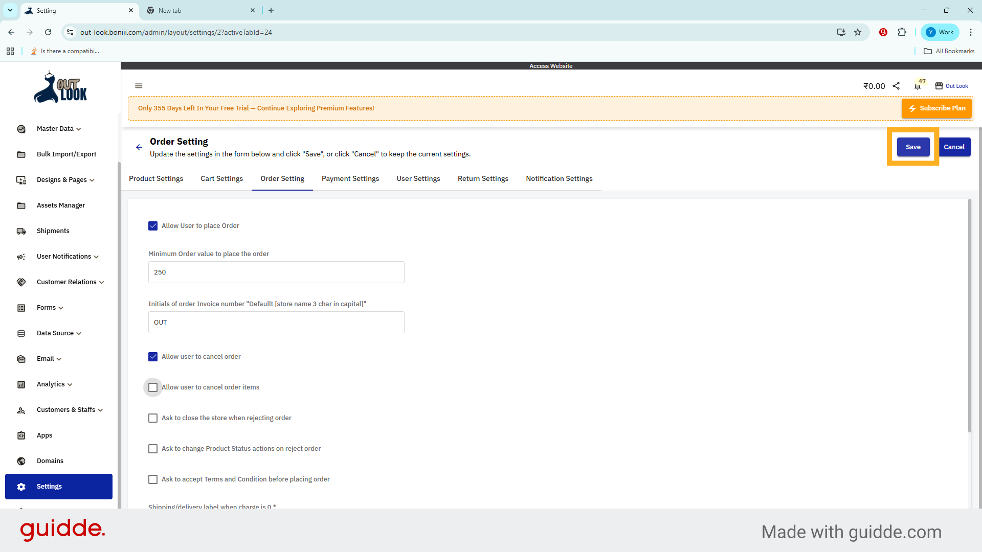 Save Configuration Changes