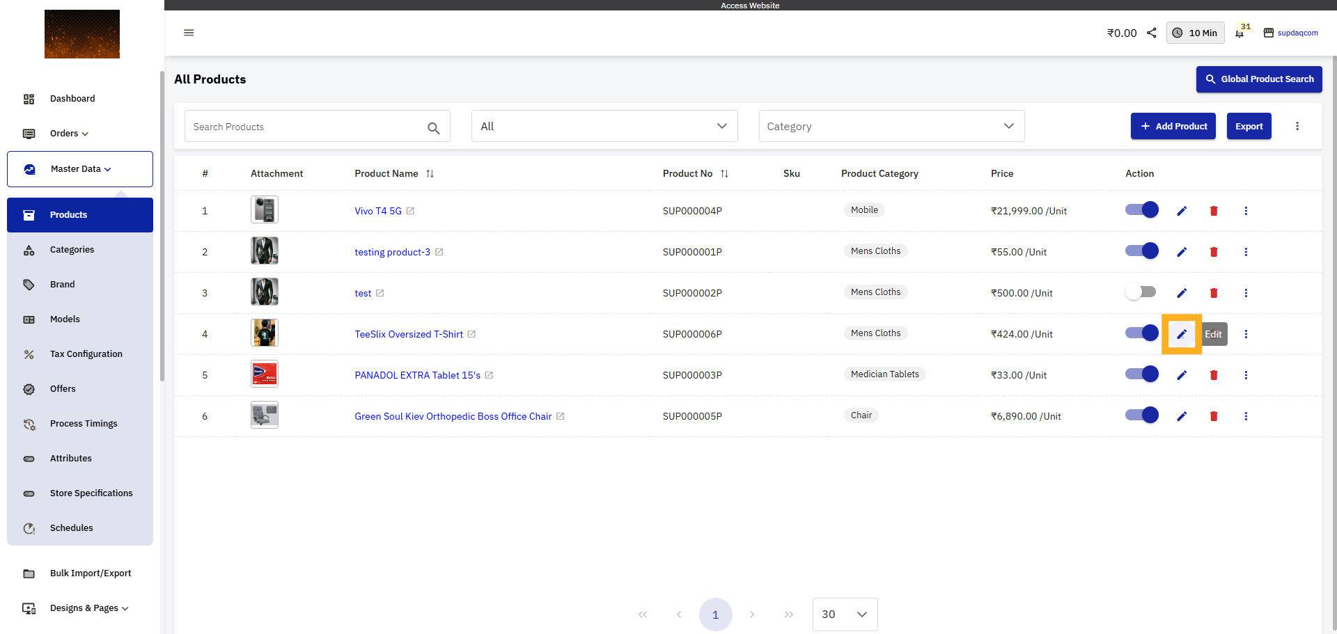 Edit Product Details