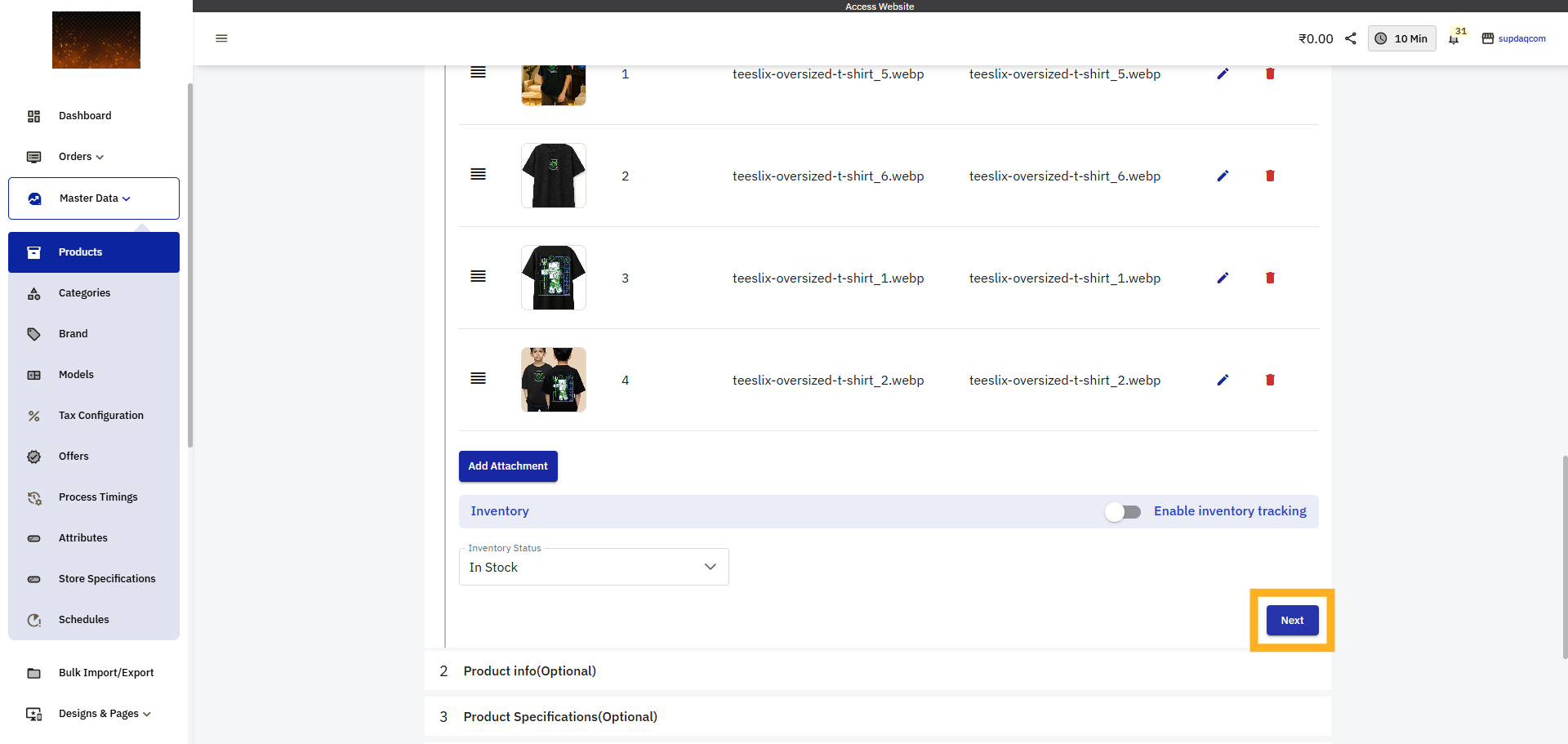 Proceed to Next Step