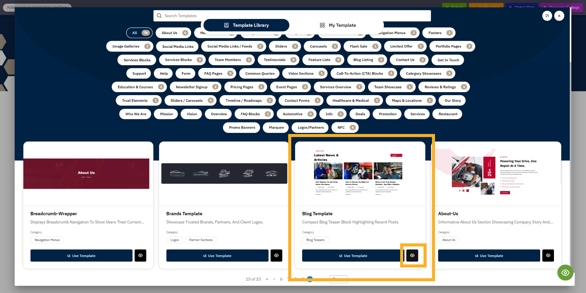 View template design
