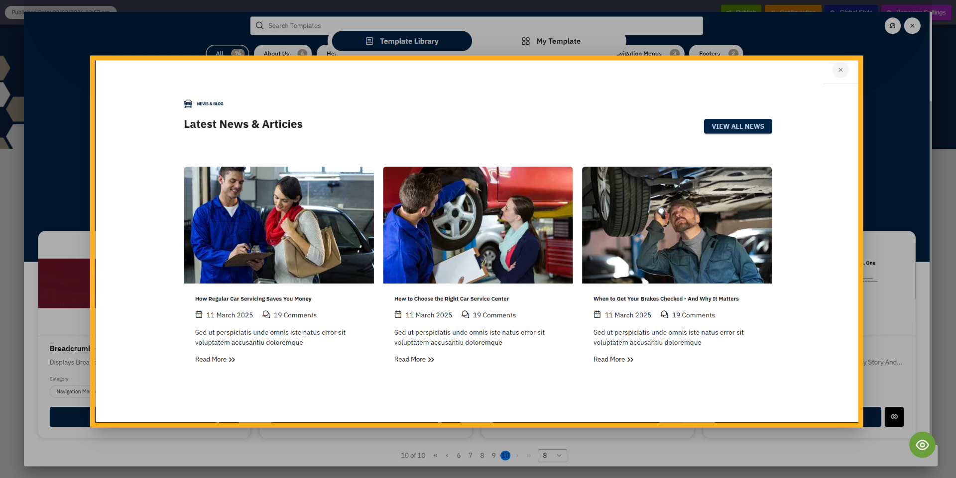 View Design Template