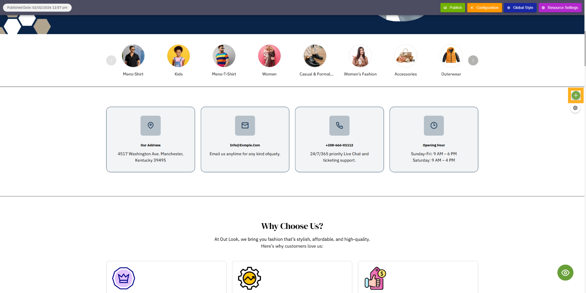 Click Template Action