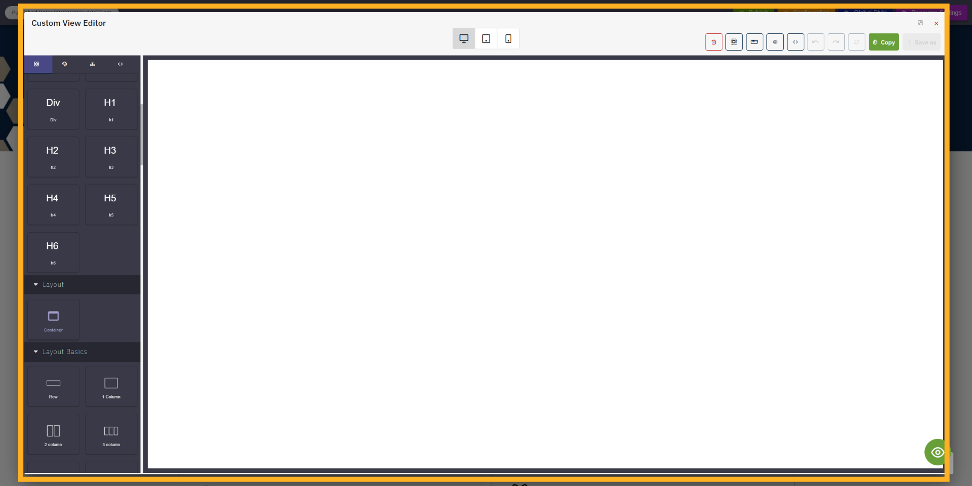 Template Builder Editor