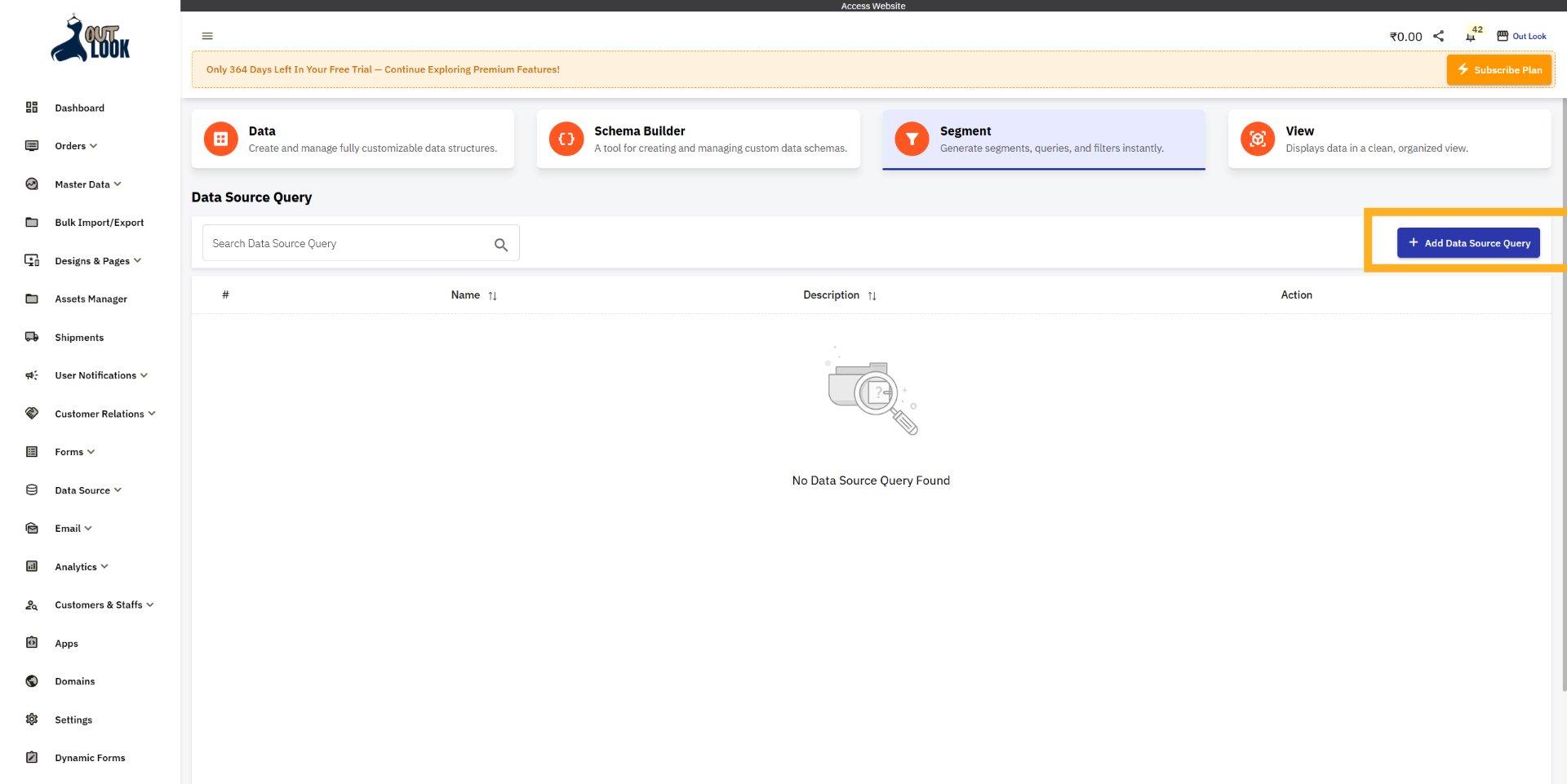 Add Data Source Query