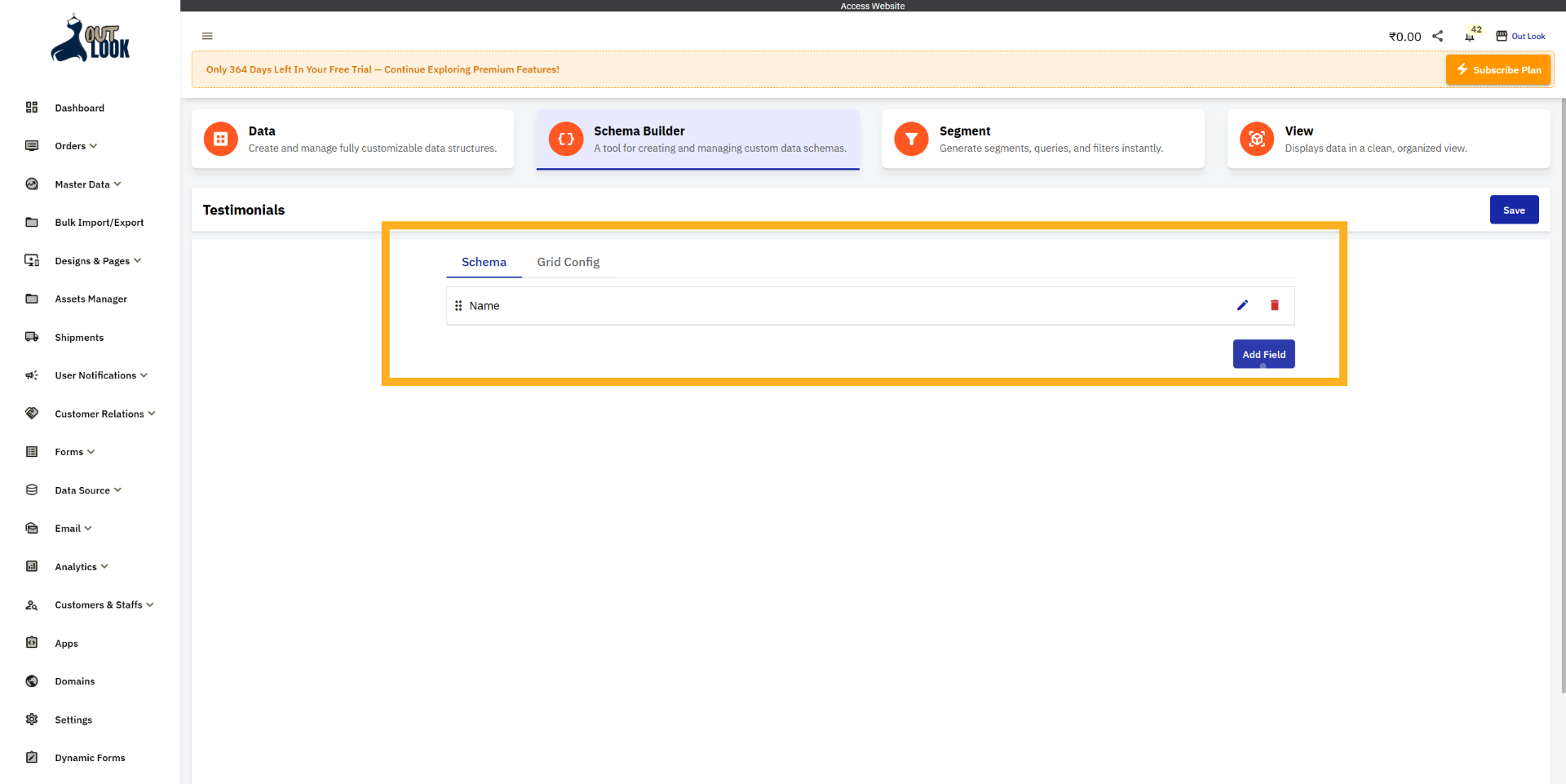 successfully created data source Field