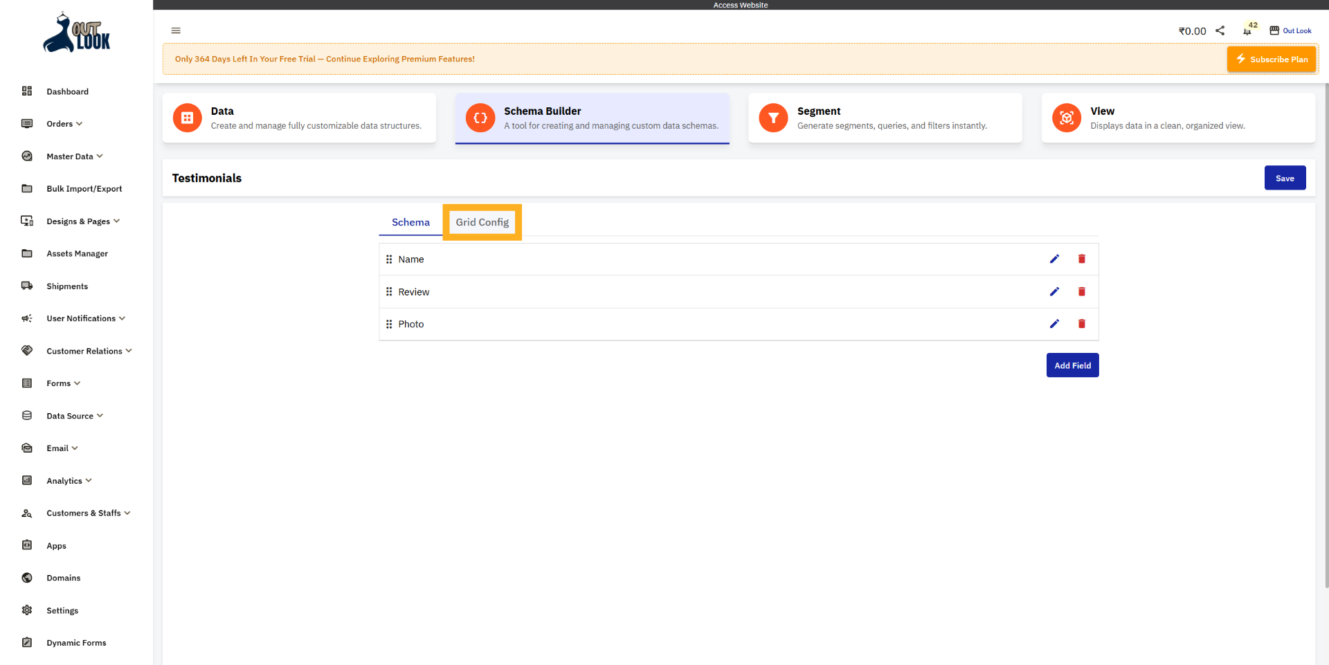 Open Grid Configuration