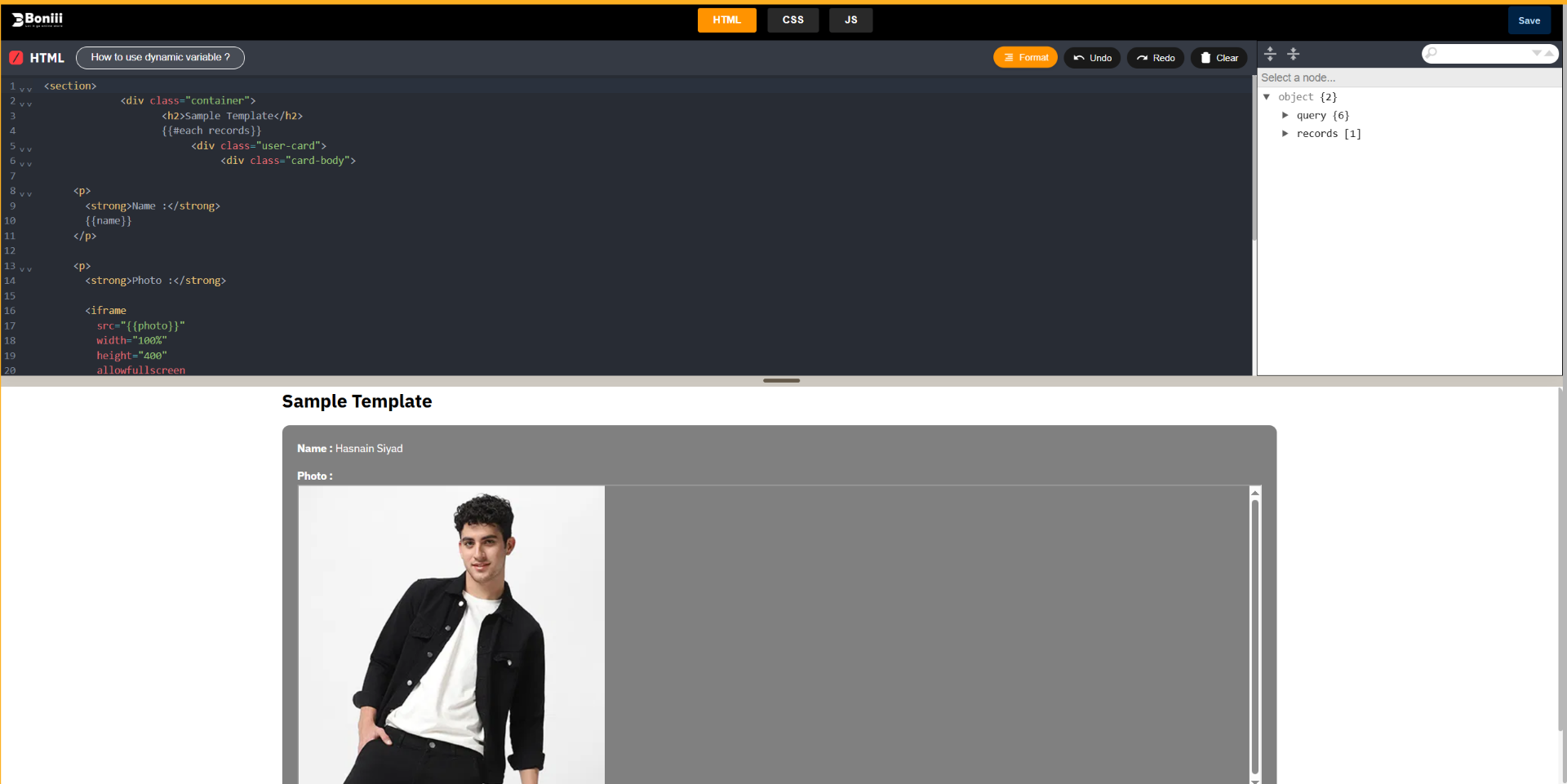 Data Source Template Editor