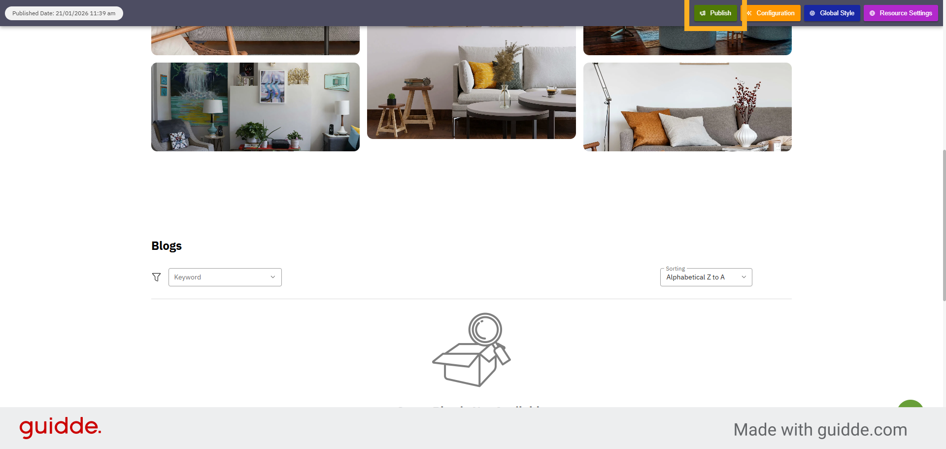 Click Publish Button