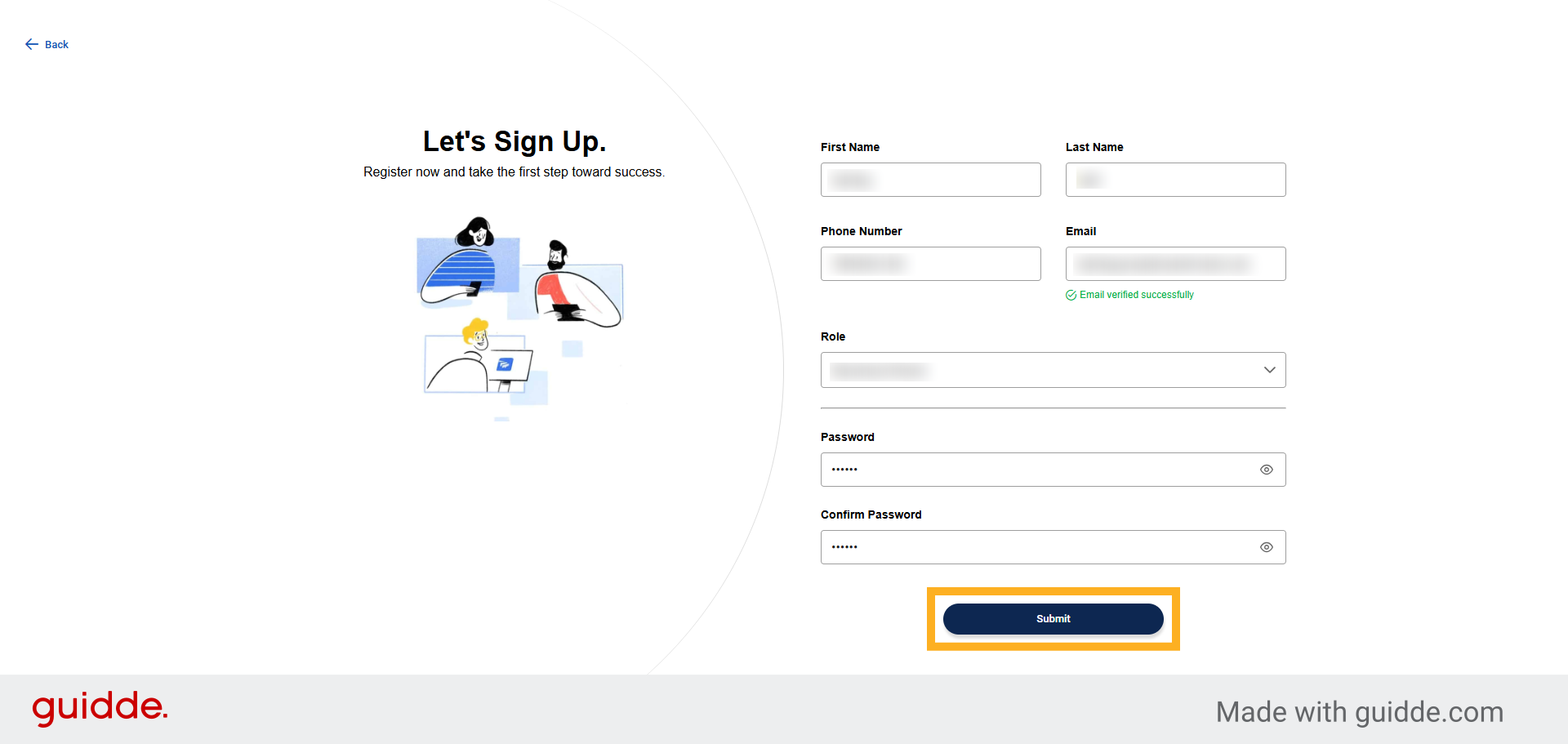 Click Submit Button