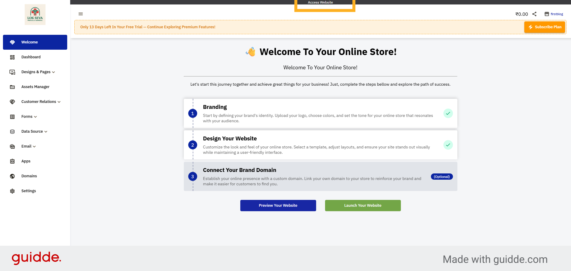 Click Access Website