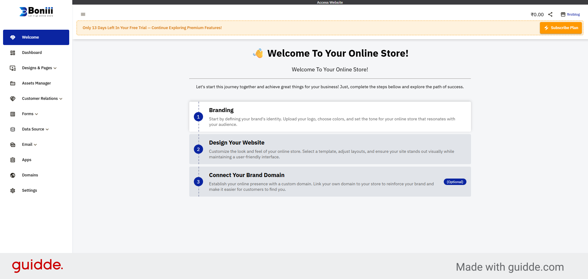 Setup Wizard For Your Store