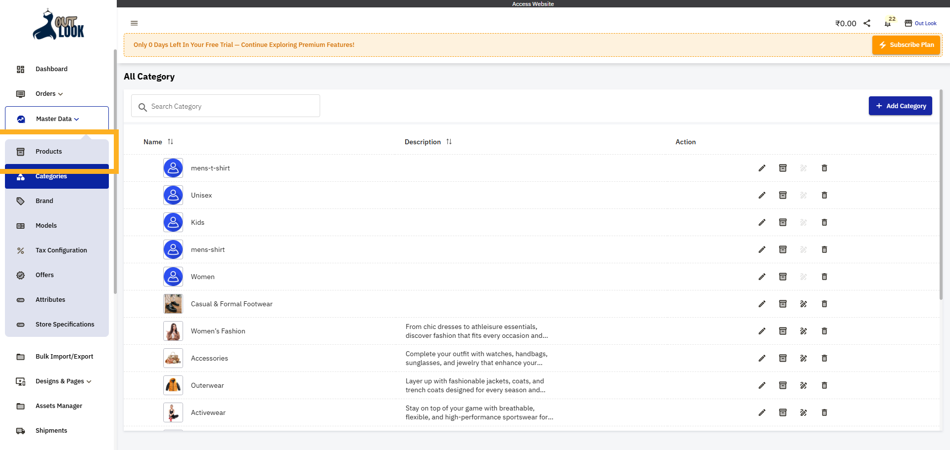 Navigate To Products Section