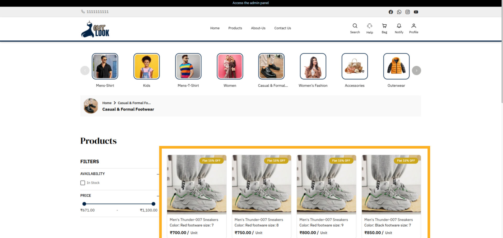 Casual & Formal Footwear Products